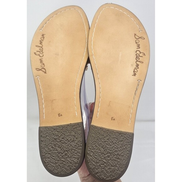 Sam Edelman Gabriela Gold Slip On Leather Slides Sandals 8.5 - Picture 9 of 13